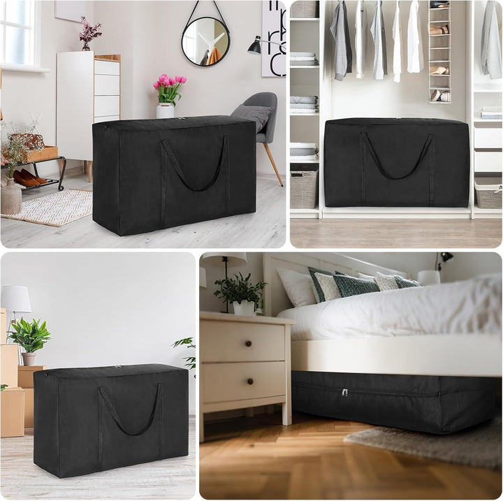 4er-Set 210L Extra Grosse Stabile Aufbewahrungsbeutel, Riesen 600D Oxford Material Lagerbox Umzugsta