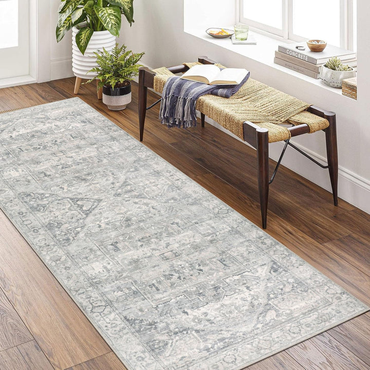 Läufer Teppich Flur 80x200cm rutschfest Teppiche Waschbarer Küche Teppich Läufer Kurzflor Kunstwolle