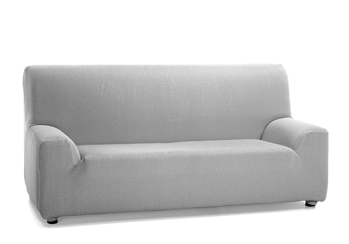 Martina Home Tunez - Stretch Sofabezug für Sofa, Grau (Alma), 3-Sitzer (Sofagrösse: 180-240cm) 3 Sit
