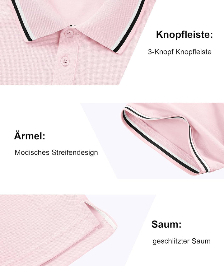 SPEEDRUN Polo Shirt Tshirt Herren Kurzarm Polohemd für Herren mit Brusttasche Slim Fit Sommer Schnel