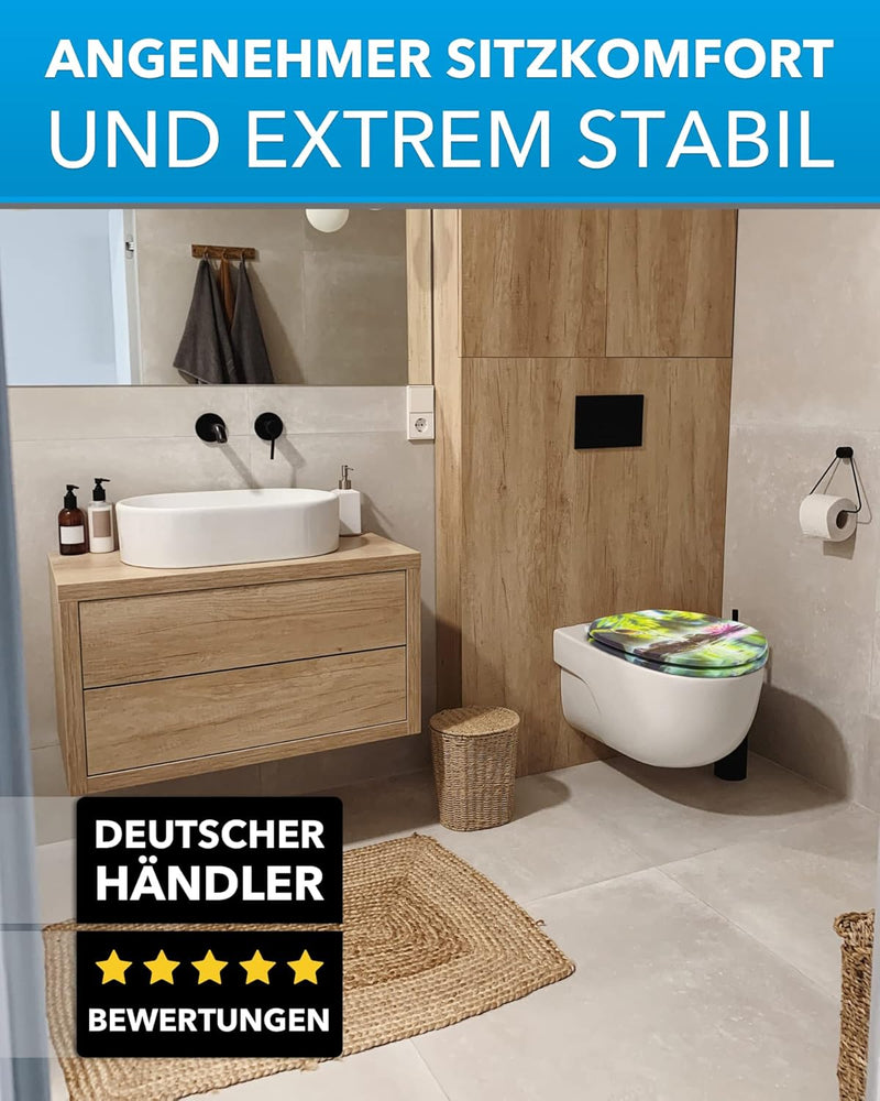 Xonic Design WC-Sitz - Premium Klo-Deckel - Toilettensitz mit Absenkautomatik - hochwertige Klobrill