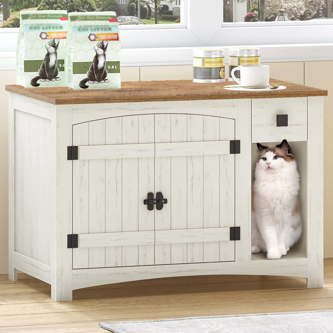 HEXCELEN Katzenklo Schrank, Katzenschrank, 85 x 50 x 58,2 cm | Katzentoilette Schrank , Für Katzen,