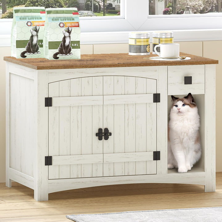 HEXCELEN Katzenklo Schrank, Katzenschrank, 85 x 50 x 58,2 cm | Katzentoilette Schrank , Für Katzen,