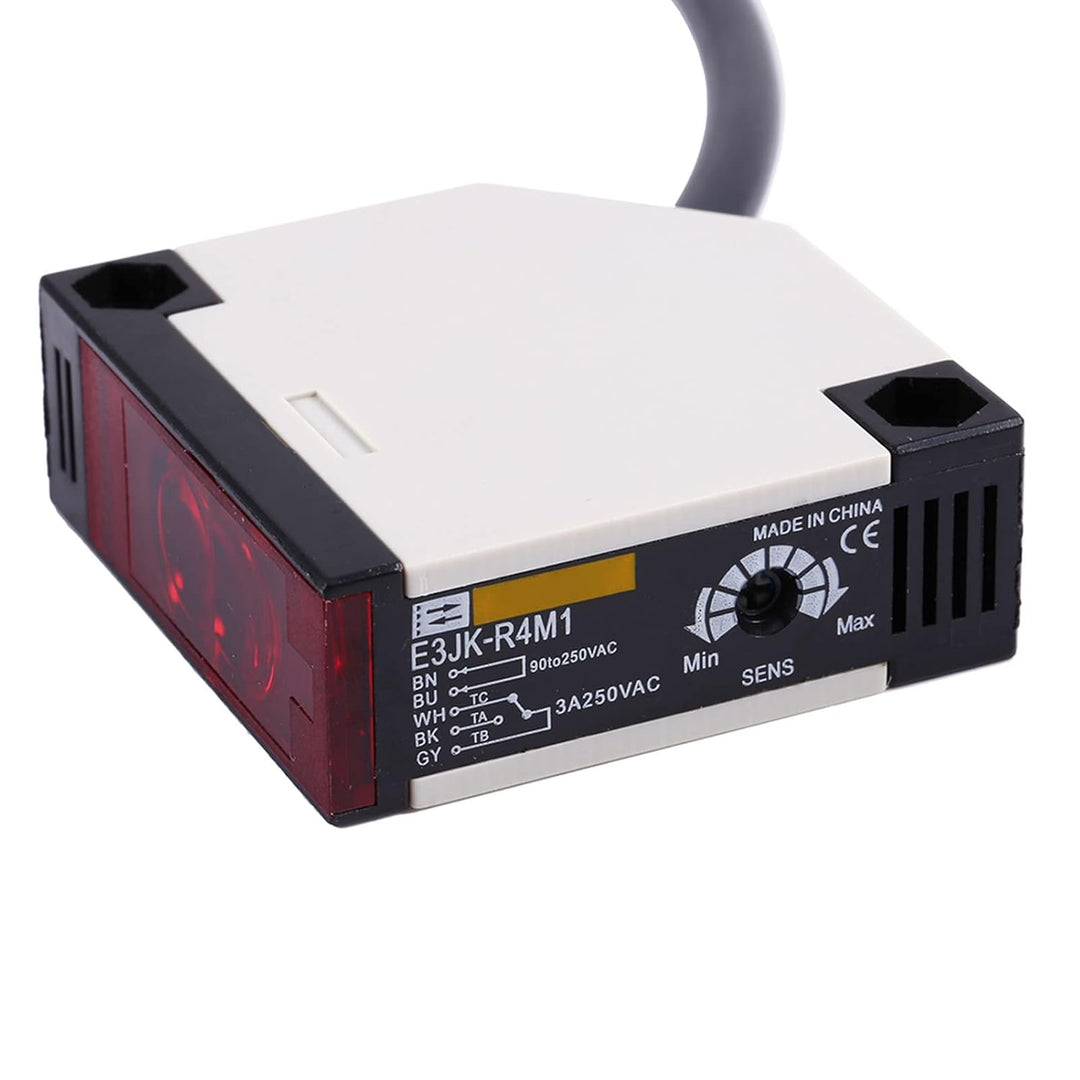 Photoelektrischer Sensor, AC 90-250 V 3 A E3JK R4M1 Sensor mit Spiegelreflexion Photoelektrisch, Mul