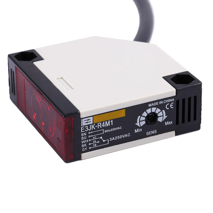 Photoelektrischer Sensor, AC 90-250 V 3 A E3JK R4M1 Sensor mit Spiegelreflexion Photoelektrisch, Mul