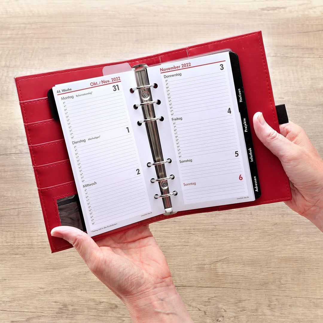 BSB Terminplaner Organizer Wochenplaner Terminkalender - 2026 - ca. A6-1 Woche = 2 Seiten - Kunststo