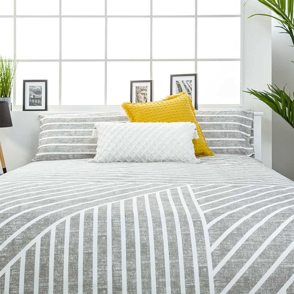 COTTON ARTean Bettwäsche-Set Torreta, 90 x 190/200 cm, hypoallergen. Cama 90 X 190/200 Grau, Cama 90