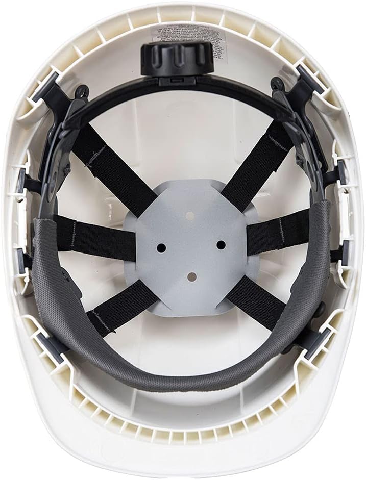 Portwest PB55WHR PB55 Endurance white vented safety helmet with visitor badge holder, Unique 30 x 20