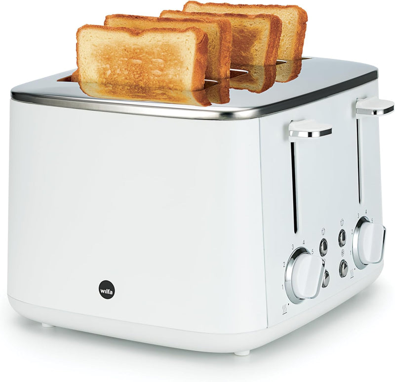 Wilfa Toaster FAMILY I 1.600 W I 7 Bräunungsstufen I 4 Toasts gleichzeitig I Auftau- & Aufwärmfunkti