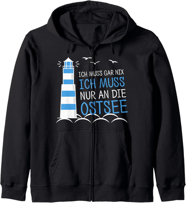 Meer Ich Muss Garnix Ich Muss Nur An die Ostsee Strand Moin Kapuzenjacke