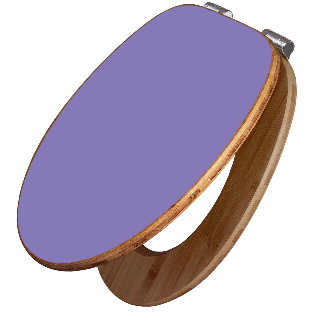 banjado® Design WC Sitz Bambus Absenkautomatik mit Farbe Lavendel/Toilettendeckel mit Absenkautomati