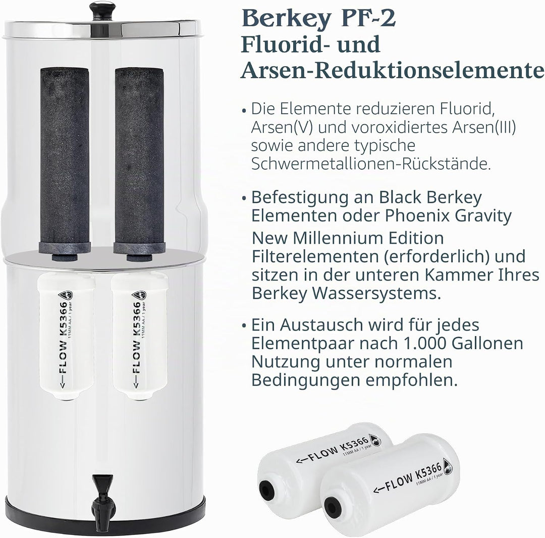 Berkey PF-2 Fluoride/Arsenic Filter (Set of 2) - Fits Black Berkey Purifiers Only, Garden, Haus, Gar