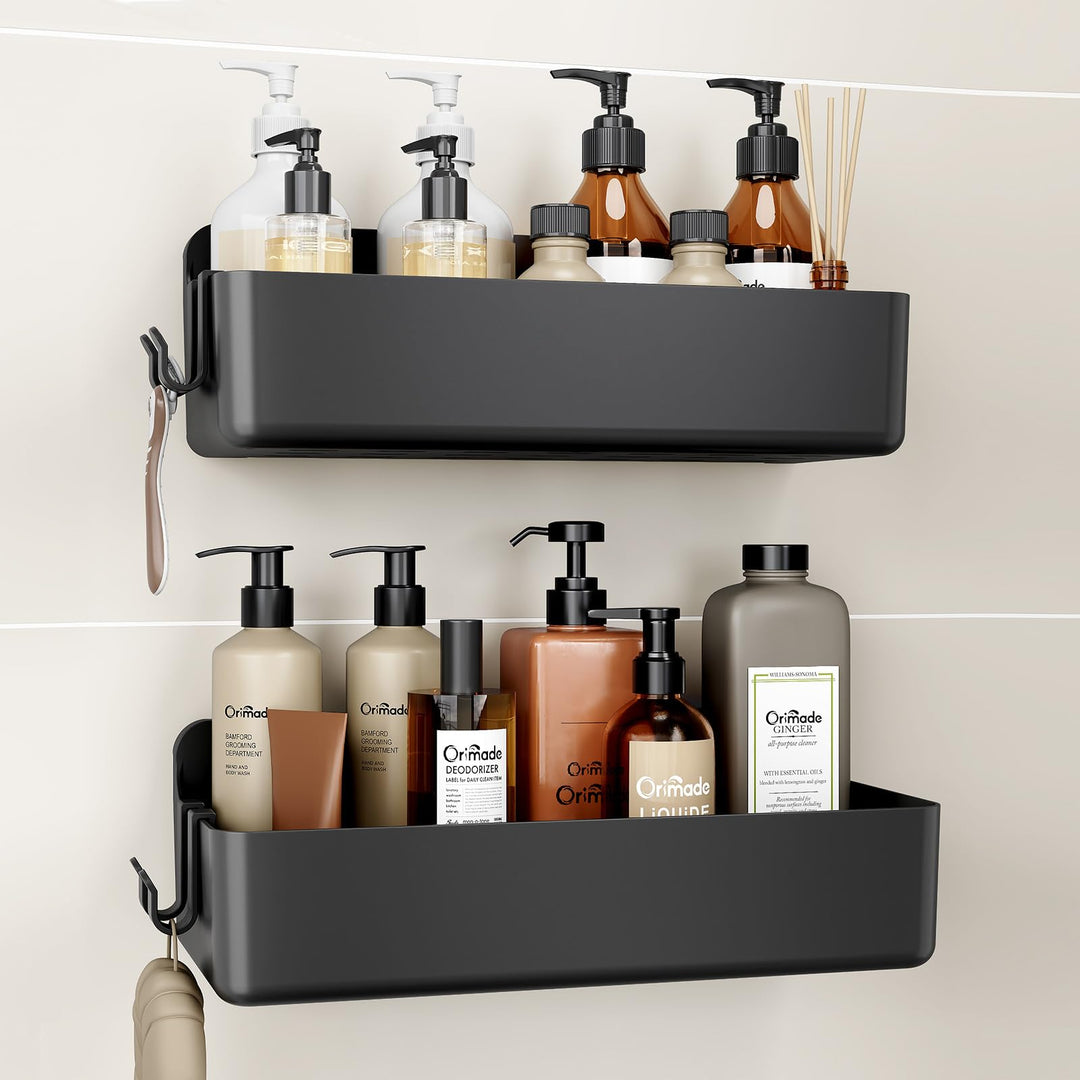 Orimade Duschablage ohne Bohren-Duschregal Rostfrei 2 Stück,Shampoo Halterung für Dusche Grosse Kapa