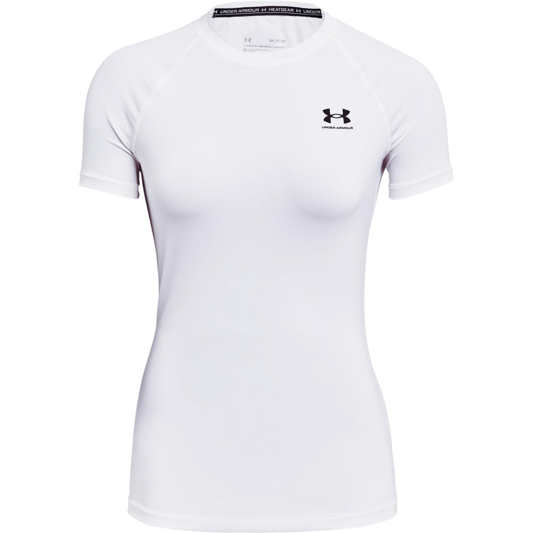 Under Armour Damen HeatGear Compression Short-Sleeve T-Shirt L Weiss, L Weiß