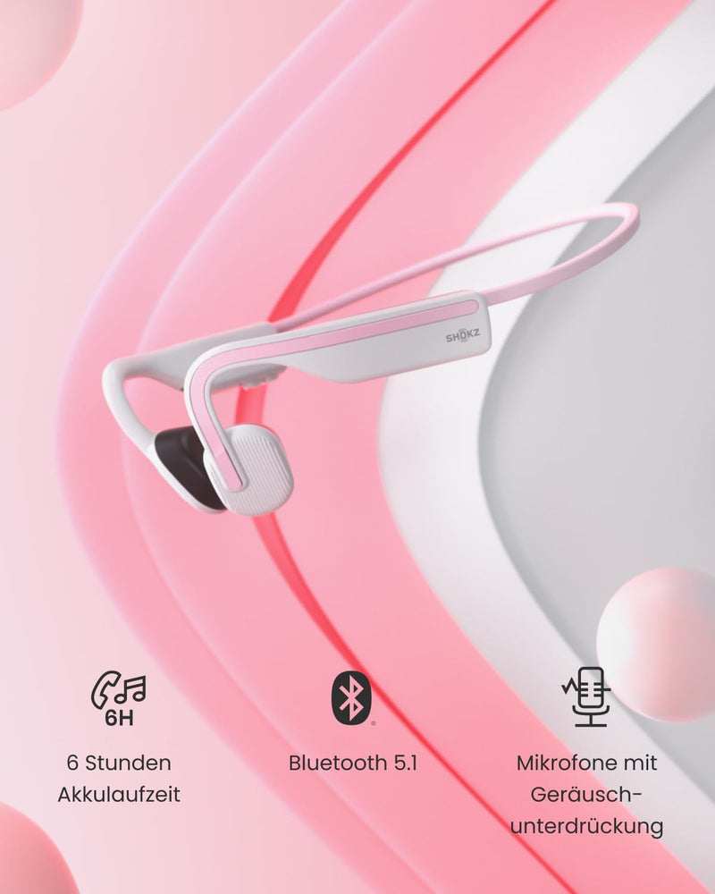 SHOKZ OpenMove Bluetooth Kabellos Kopfhörer, Knochenschall Bone Conduction Wireless Headset, Wasserd