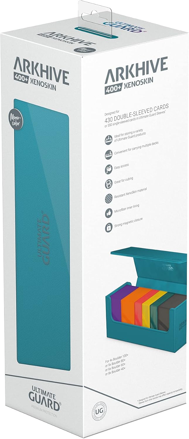 Ultimate Guard Arkhive 400+ XenoSkin Monocolor Petrolblau, Petrolblau