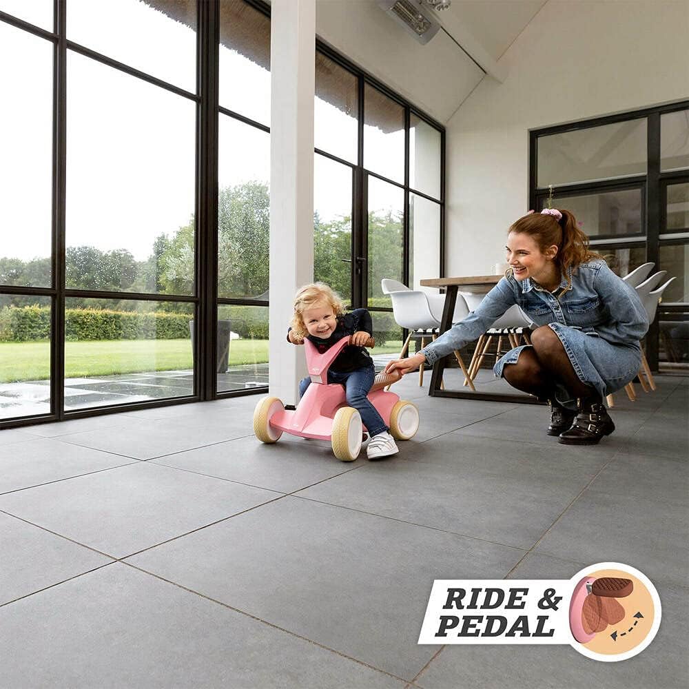 Berg GO² 2in1 Rutschauto Retro Rosa | Rutscher und Laufrad, Kinderrutscher, Kinderauto mit Ausklappb
