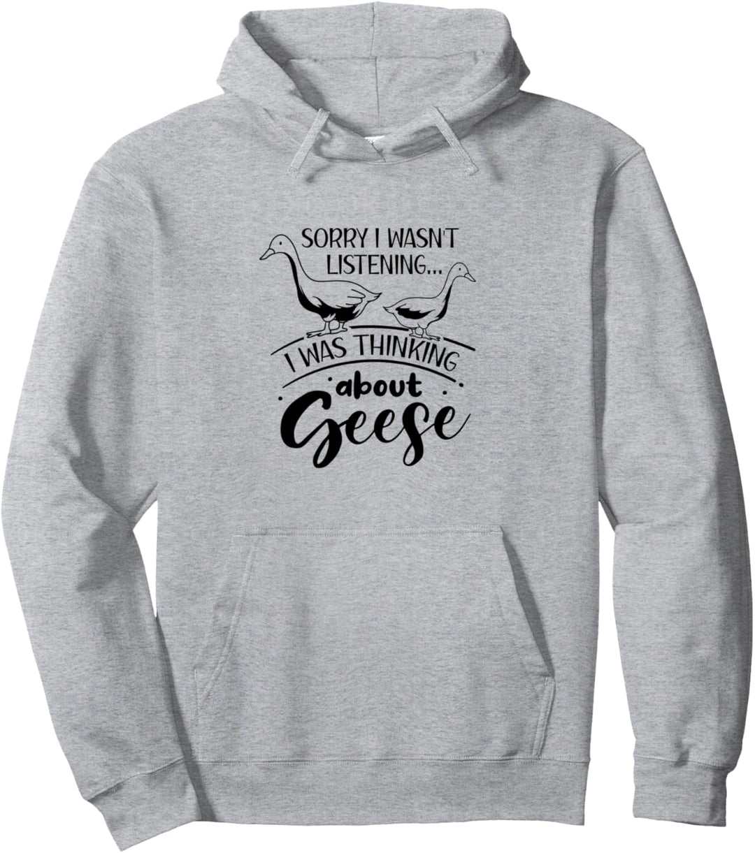 Nachdenken über Gänse Ironischer Spruch Niedliche Gans Natur Pullover Hoodie