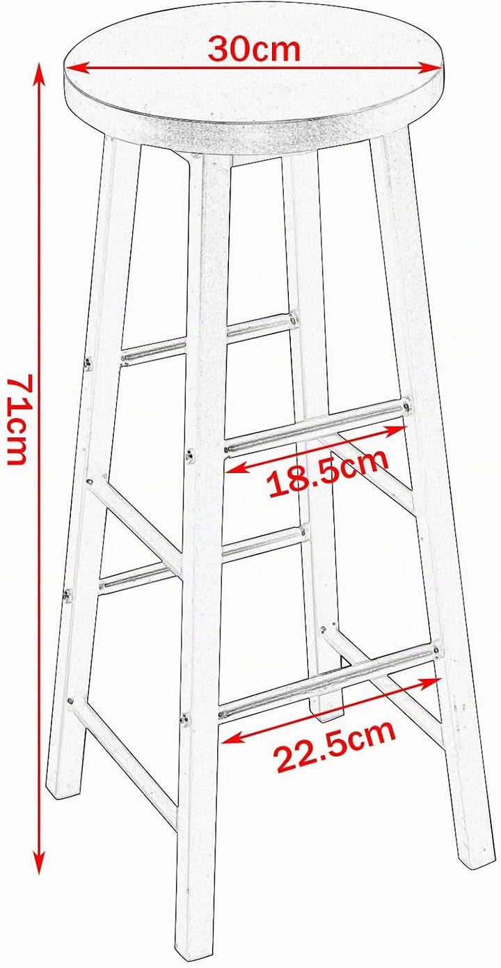 WOLTU 4X Barhocker Bistrohocker Tresenhocker Barstuhl, Gestell aus stabilem Stahl, Stizfläche aus MD