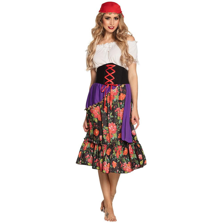 Boland - Kostüm für Erwachsene Wahrsagerin Rilana, Bandana, Top, Gürtel und Rock, Set, Wahrsagerin,