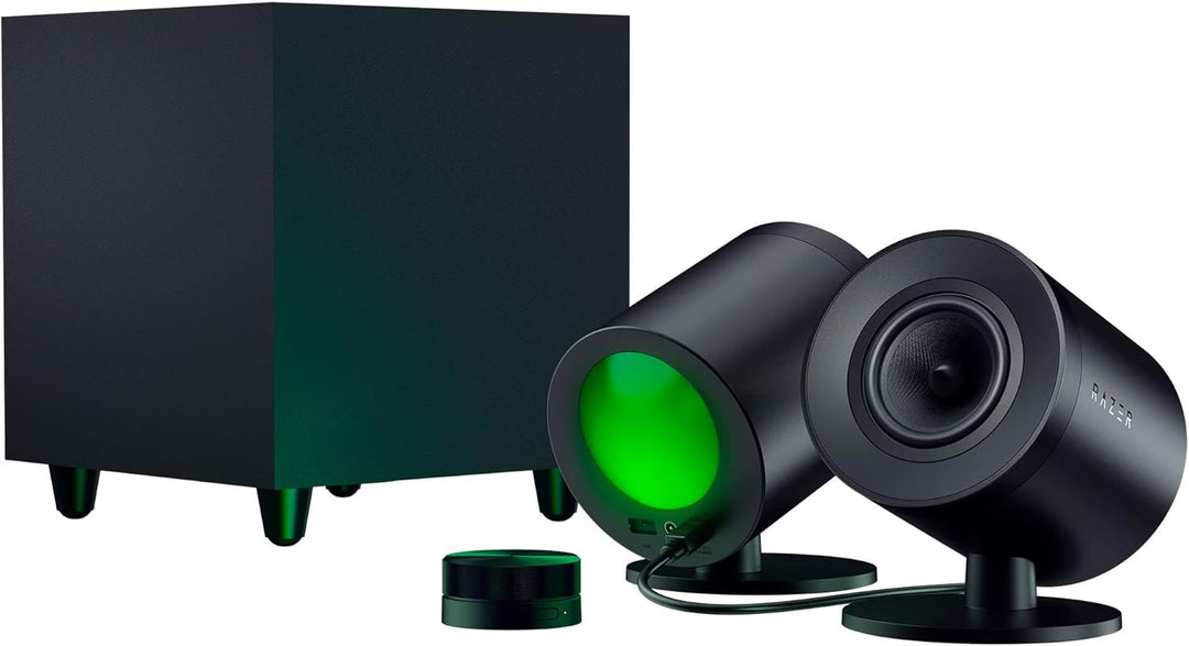 Razer Nommo V2 Pro - Full-Range-2.1-Gaming-Lautsprecher für PC mit kabellosem Subwoofer (3-Zoll-Full
