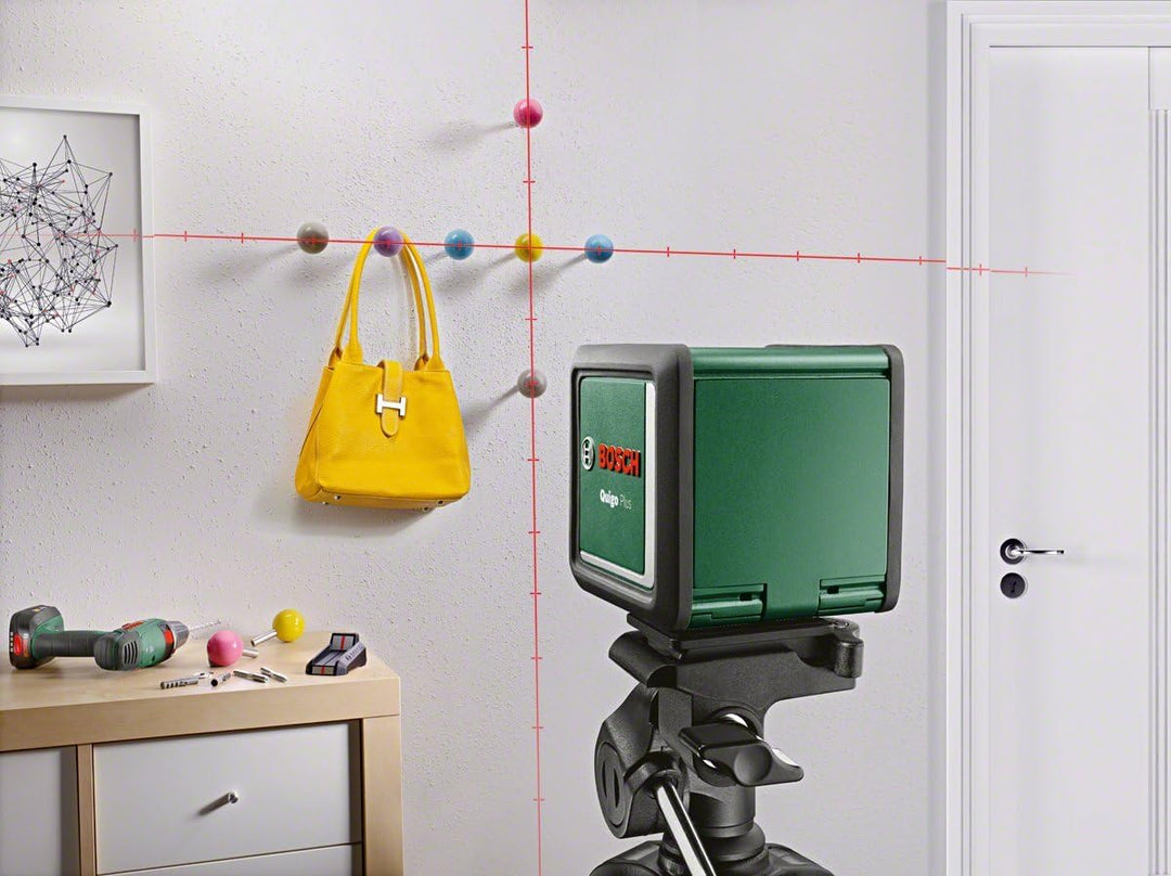 Bosch Home and Garden Bosch Kreuzlinienlaser Quigo Plus mit Stativ (einfaches Ausrichten in gleichen