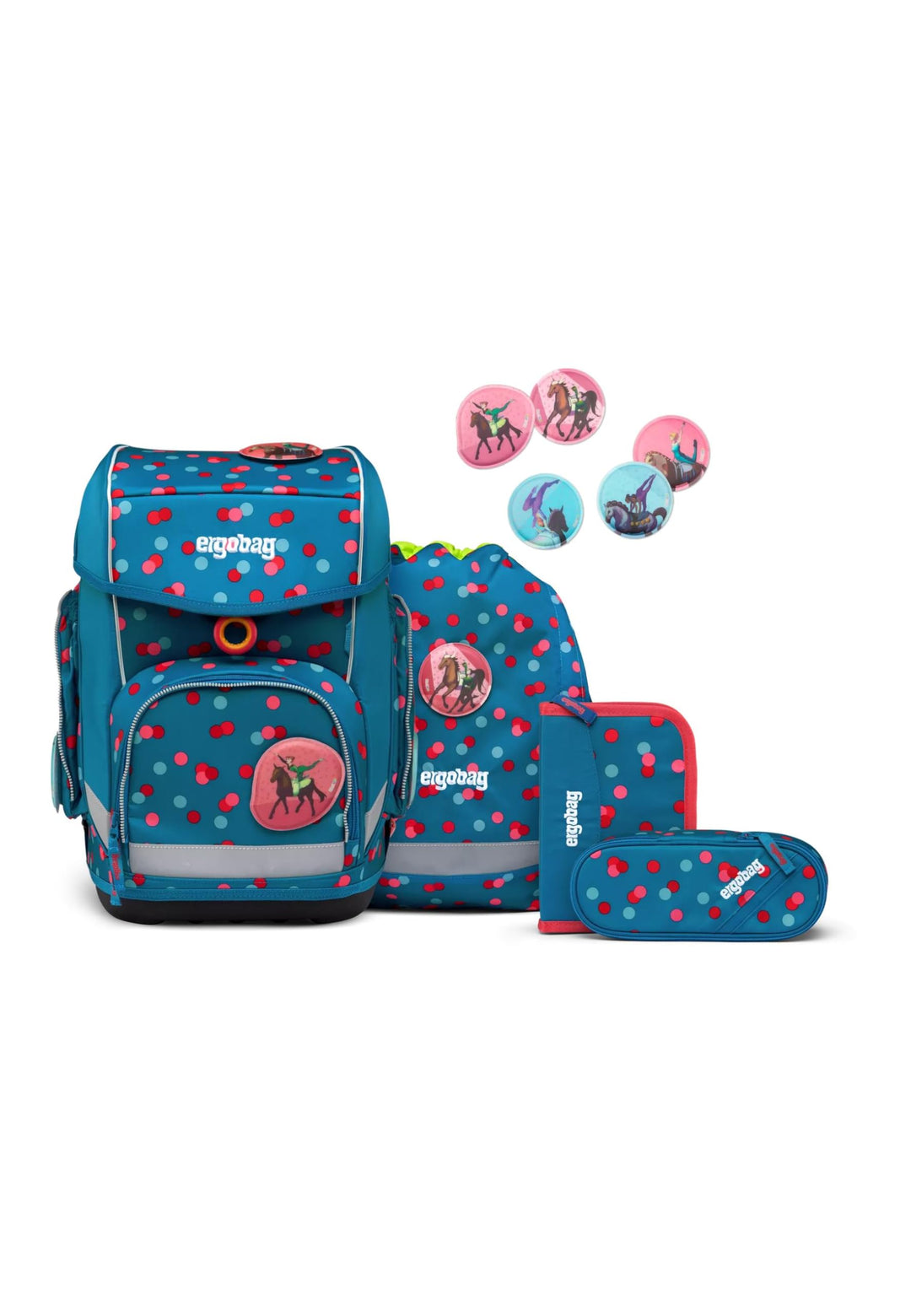 ergobag cubo Set ergonomischer Schulranzen, Vorgänger-Kollektion, klassisch 5-teilig 1. Klasse Grund