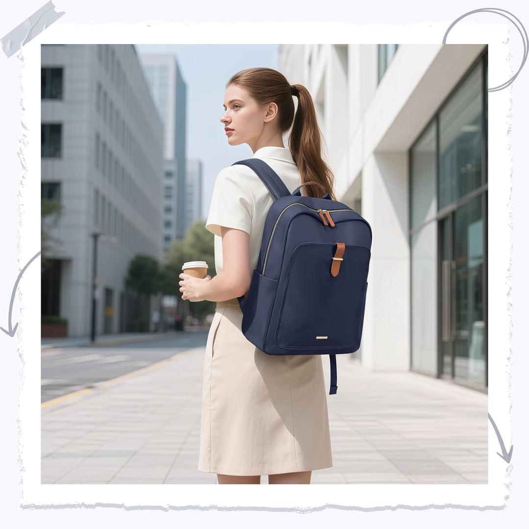 Rucksack Damen Herren Elegant, 17.3 Zoll Laptop Rucksack Wasserdicht mit Laptopfach, Business Laptop