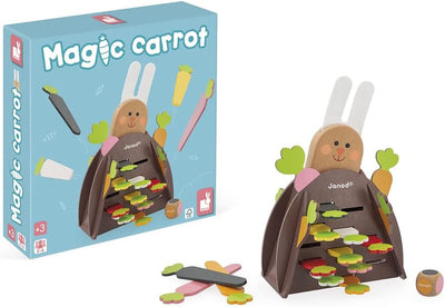 Janod - Magic Carrot - Gesellschaftsspiel für Kinder - Geschicklichkeits- und Strategiespiel - Holzs