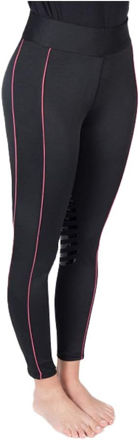 PFIFF 102846 Reitleggings Larissa, Grip-Kniebesatz, Kinder 104-164 Damen 34-50 146 Schwarz, 146 Schw