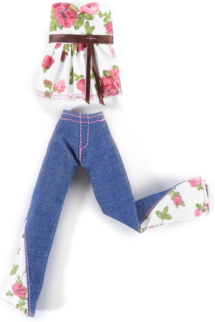 5 Satz Kleider Herbst Kleidung Windjacke + Hosen Schuhe Tasche Mantel Mode Hut Für 29cm Puppen Zubeh