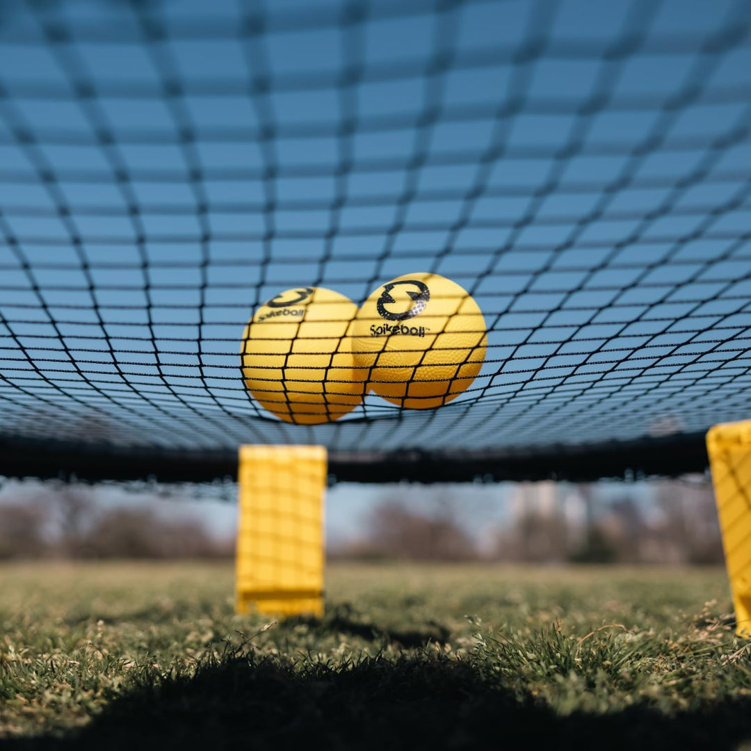 Spikeball Standard 3-Ball-Set – Spiel für Garten, Strand, Park, drinnen Gelb/Schwarz Single, Gelb/Sc
