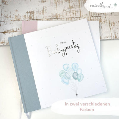 mintkind® Gästebuch "Meine Babyparty" Rosa I Babyparty Geschenk Junge & Mädchen I Baby Shower & Baby