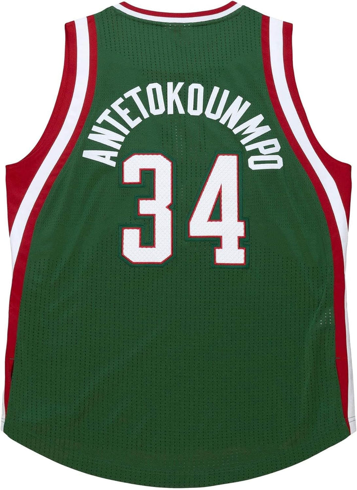 Mitchell & Ness NBA Milwaukee Bucks Giannis Anteokounmpo Road Trikot Herren S Grün, S Grün