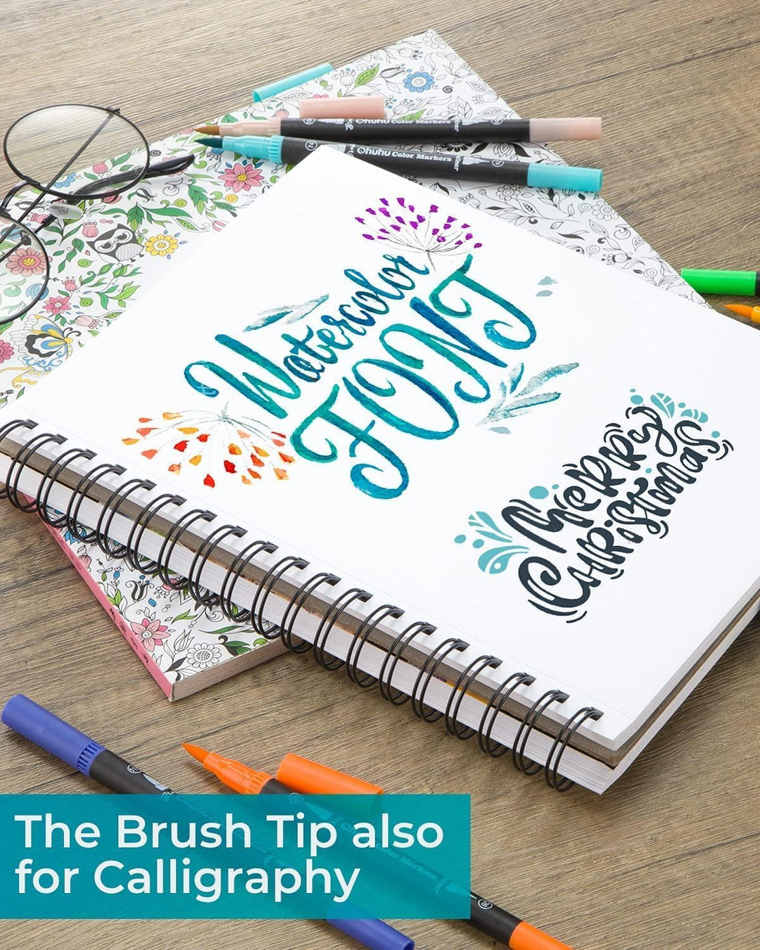 Ohuhu Filzstifte, Dual Brush Pen Set Pinselstifte Aquarell Stifte Doppelspitze Filzstifte für Erwach