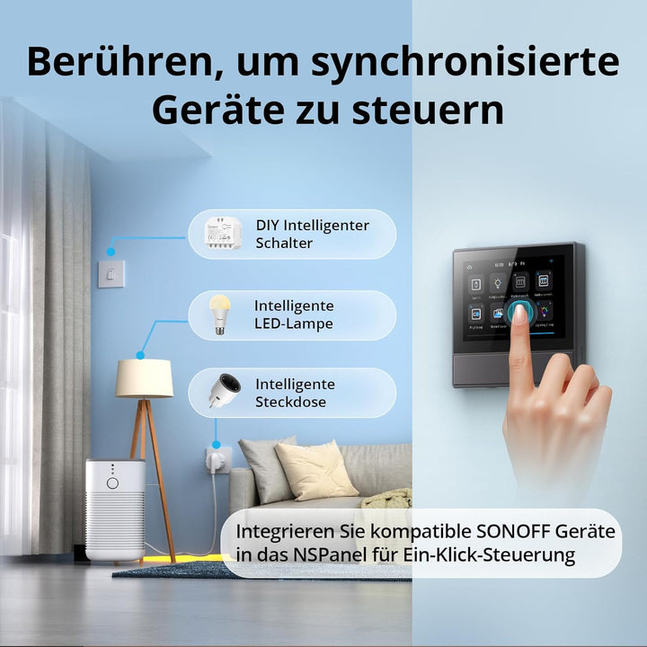 SONOFF NSPanel Smart Scene WLAN Wandschalter,WiFi Smart Schalter,2 Way Smart Home Control Panel für