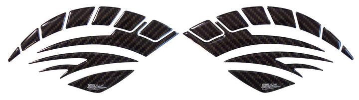 BIKE-label Seitentank Pad Motorrad Aufkleber Carbon Braun Optik 810001