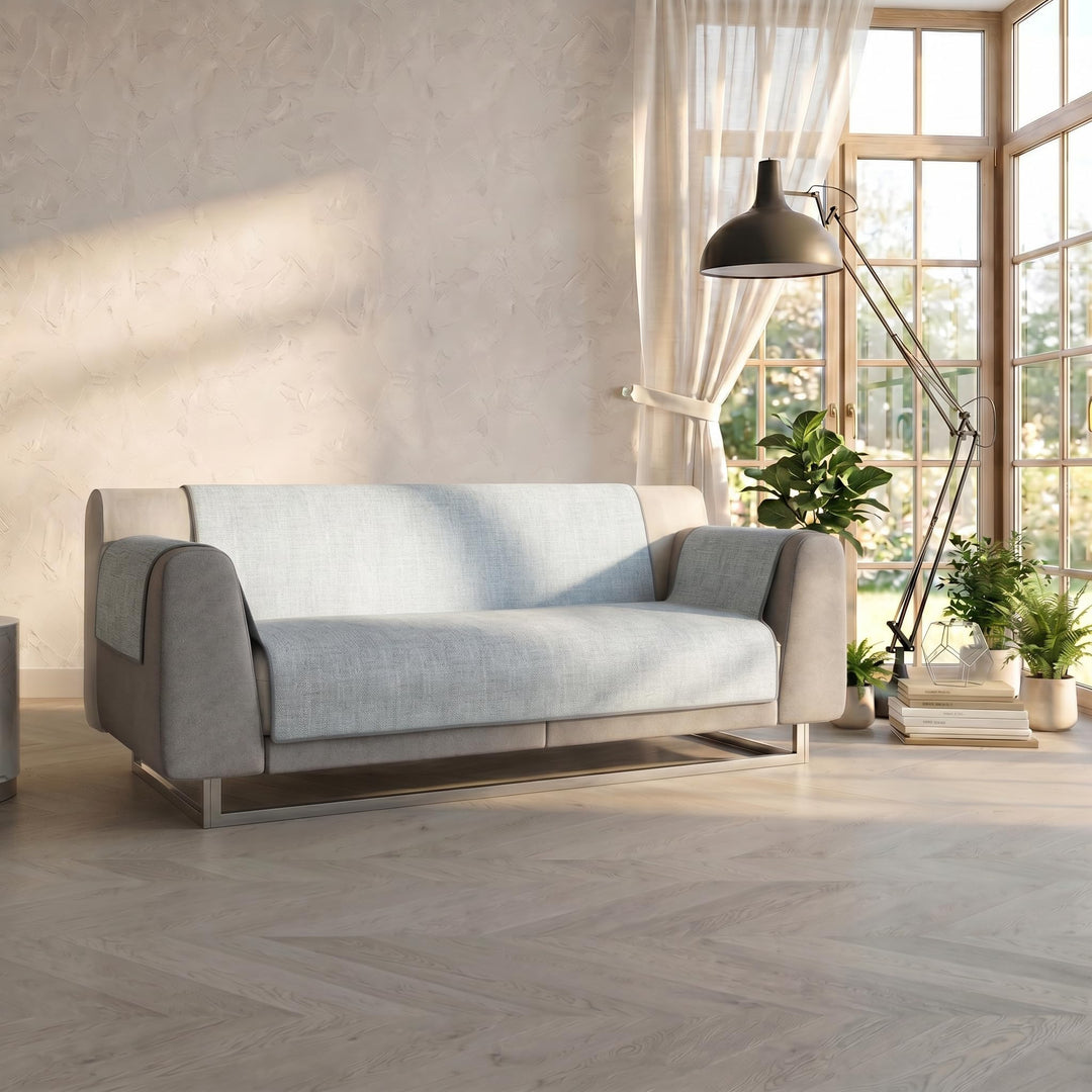 Komfort-Antigleiten-Sofa-Decke,3 Plätze, grau 3 Plätze Grau, 3 Plätze Grau
