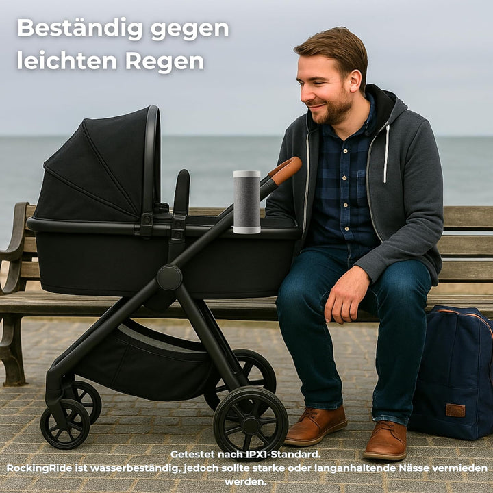 Automatischer wiederaufladbarer Schaukelaufsatz für Kinderwagen, mit Sicherheits-LED, 3 Schaukelstuf