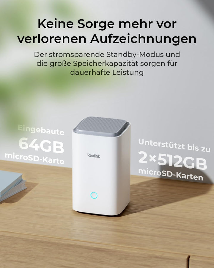 Reolink Video Doorbell mit Homehub, Akku Türklingel mit Kamera, 2K Kabellose Videotürklingel mit 1:1