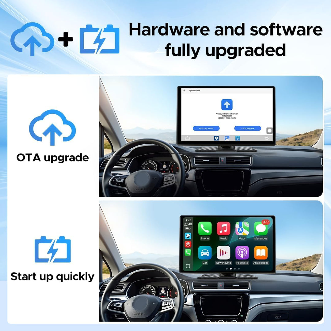 LAMTTO Wireless Carplay Display mit Net-Flix YouTube Tiktok 9 Zoll In-Cell Touchscreen CarPlay-Bilds