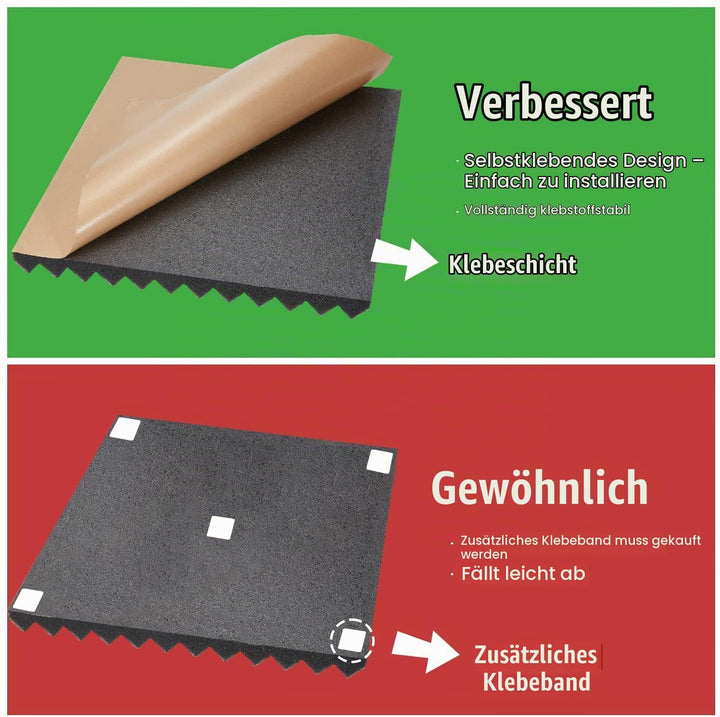 12 Stück Akustikschaumstoff Selbstklebend, Schalldämmung, schallschutz für Podcastsfür Podcast Aufna