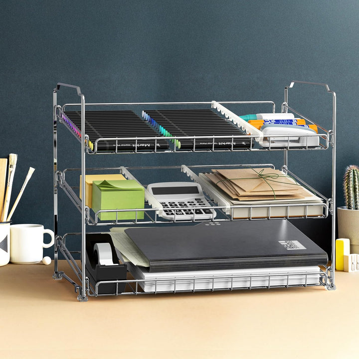 Simple Houseware Stapelbarer Dosenregal-Organizer von SimpleHouseware, Chrom, Chrom