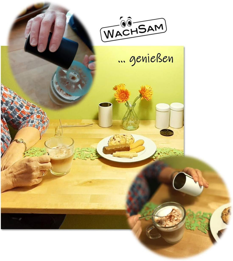 WachSam 12/24/48 Gewürzdosen Silber 175 ml mit 3-Fach Streueinsatz | Luftdicht verschliessbar | Top