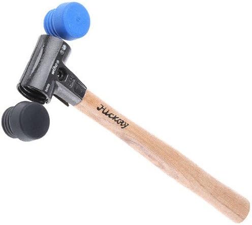 Wiha 83213030 Safety Schonhammer / Hammer mit Härtegrad 1 - blau, schwarz / Kunststoffhammer rund, G