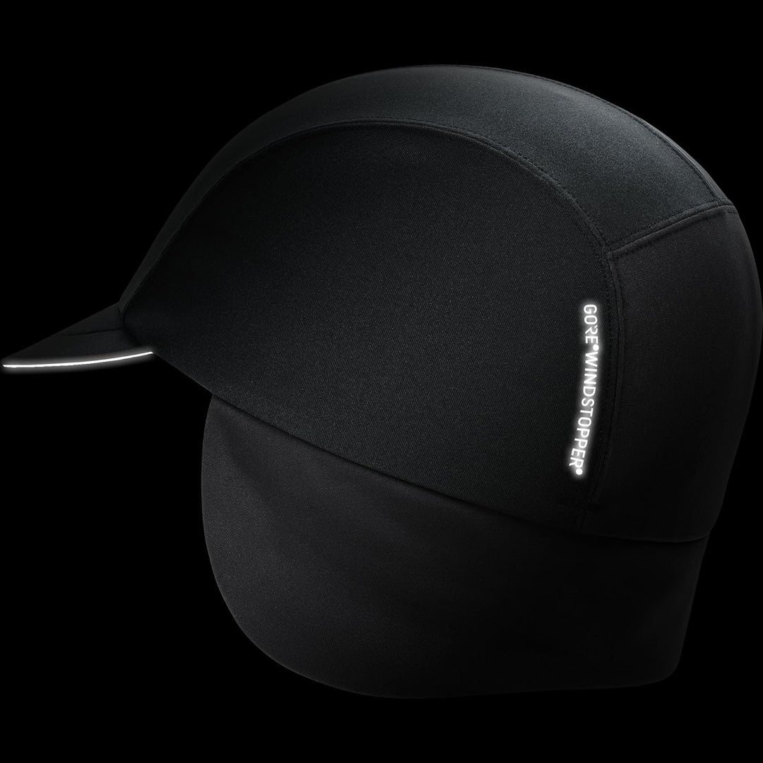 GORE WEAR Winddichte Fahrradkappe für Herren M-L Schwarz, M-L Schwarz