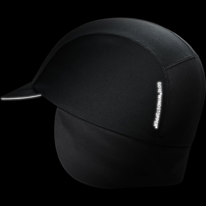 GORE WEAR Winddichte Fahrradkappe für Herren M-L Schwarz, M-L Schwarz