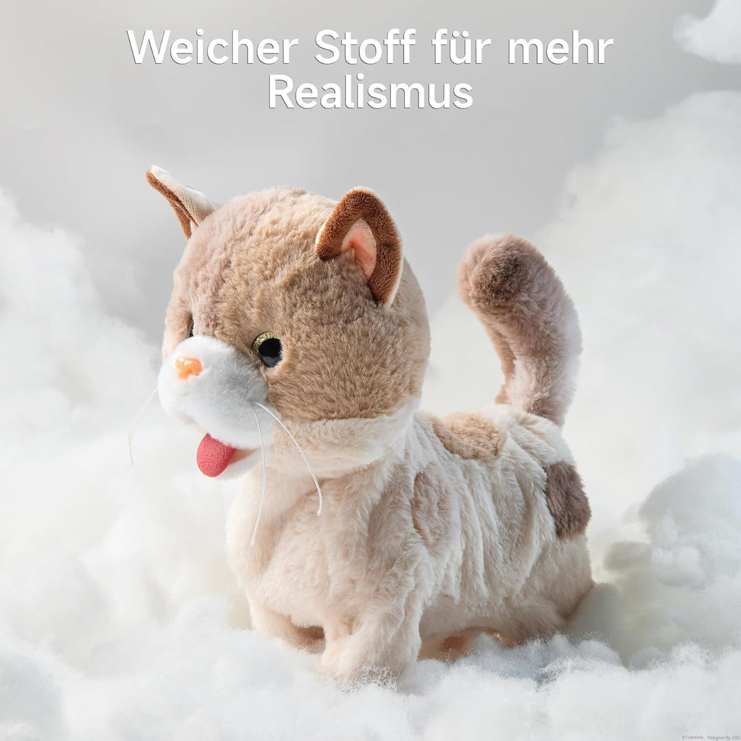 TUMAMA KIDS Elektronische Haustiere, Katze Spielzeug Kinder, Roboter Kuscheltier Plüschtiere Katze,