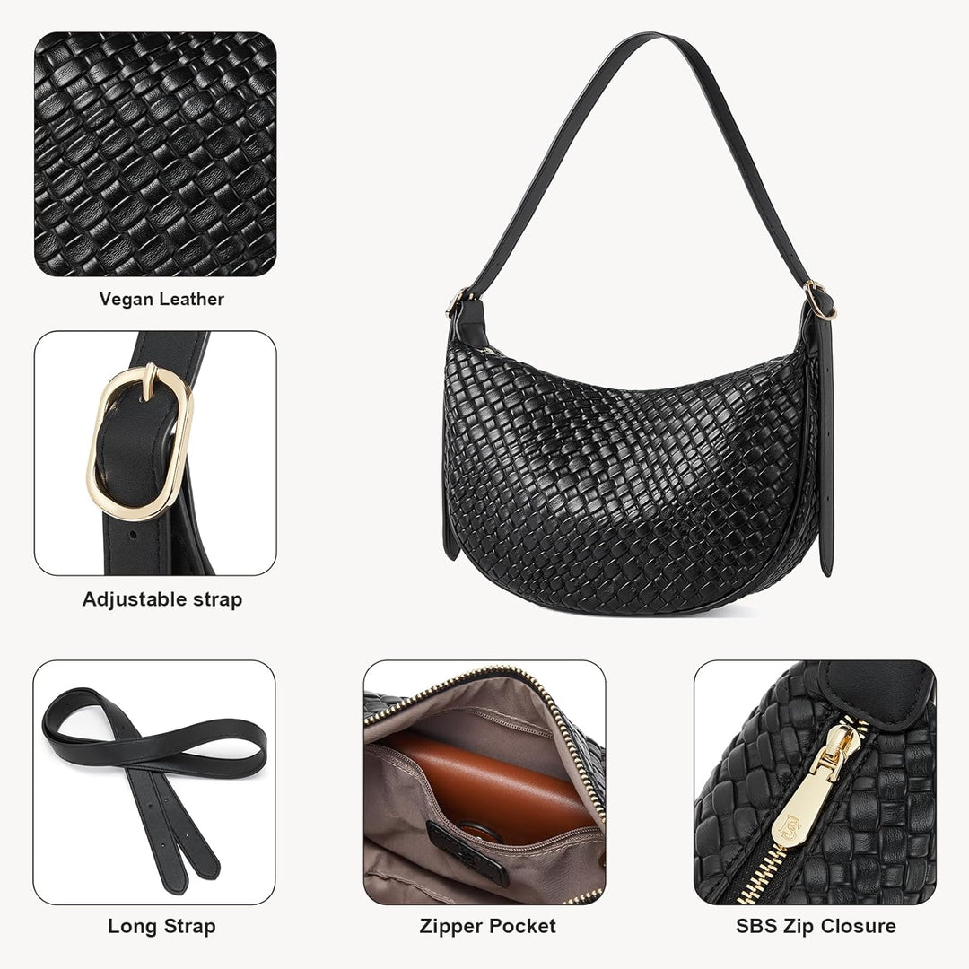 BOSTANTEN Damen Handtaschen Klein,Geflochtene Taschen Umhängetasche Damen Crossbody Bag Schultertasc