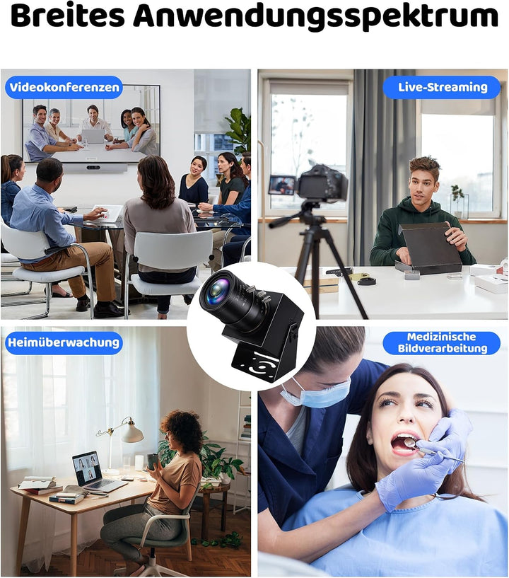 Globalverschluss USB Kamera mit 4-fachem optischem Zoom | 1200P 90fps, 2,8–12 mm manuelles Objektiv,